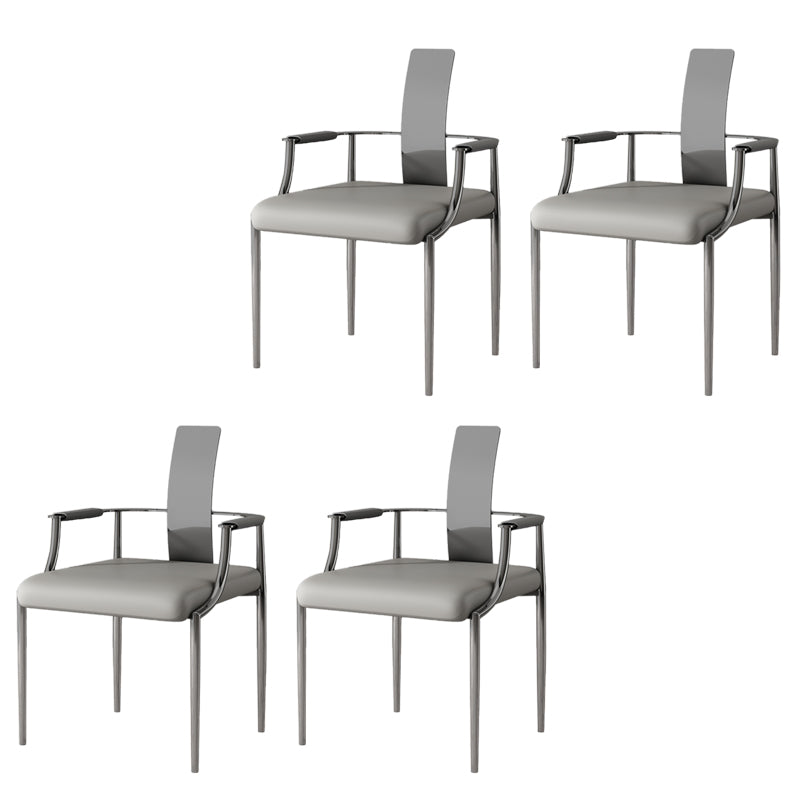 Modern Armrest Backrest Cushion Chair with Metal Base for Living Room
