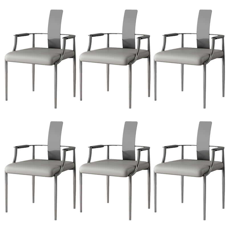 Modern Armrest Backrest Cushion Chair with Metal Base for Living Room