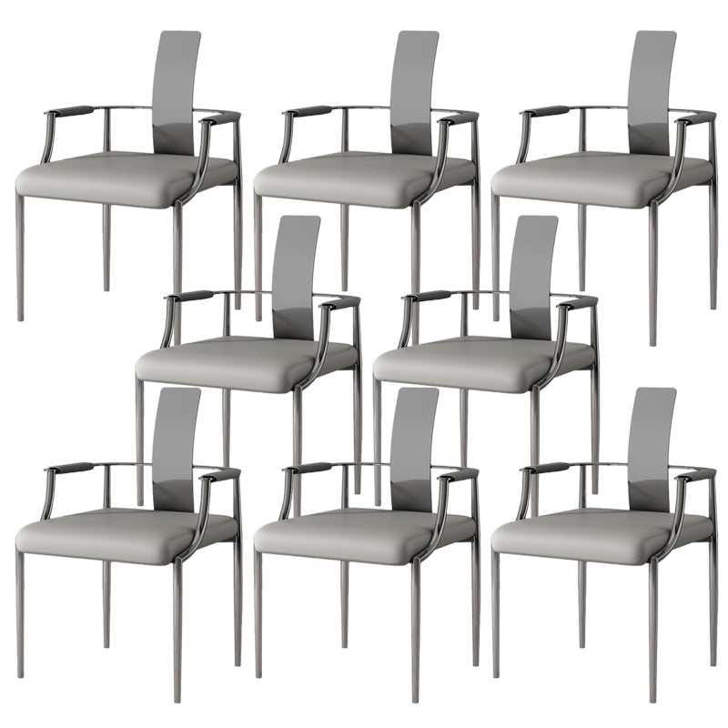 Modern Armrest Backrest Cushion Chair with Metal Base for Living Room