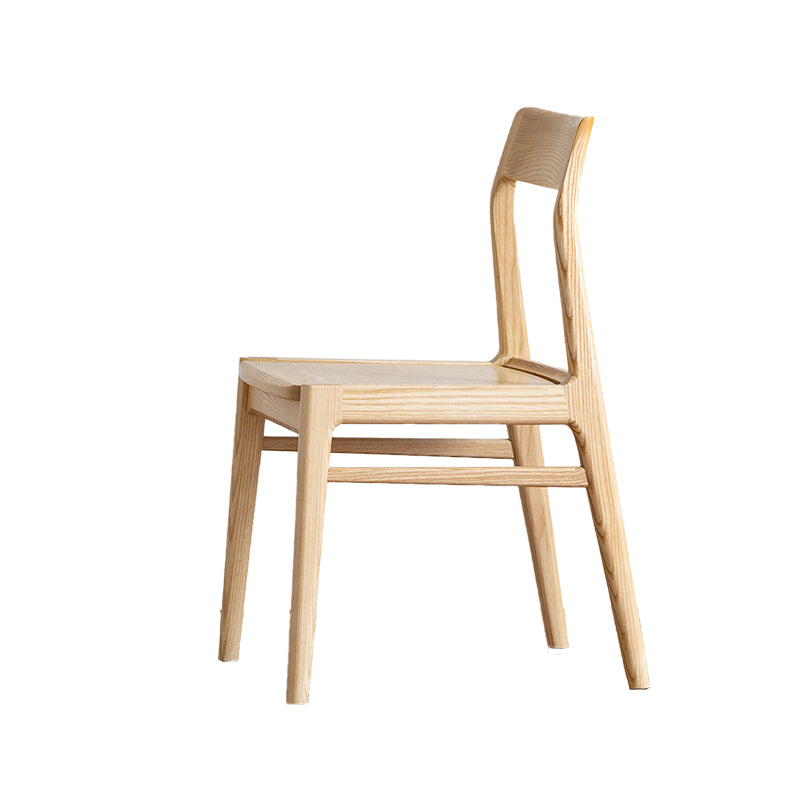 Contemporary Side Chair Wood Open Back Dining Chair for Home