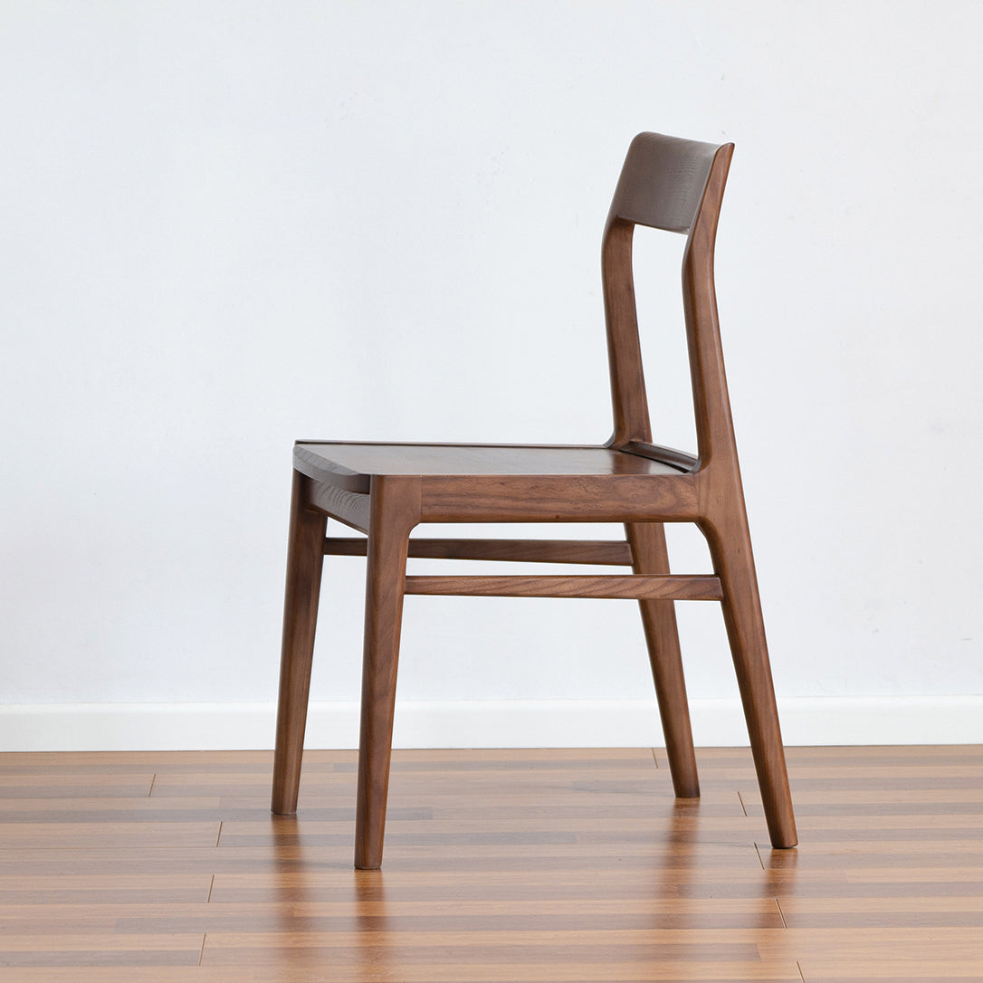 Contemporary Side Chair Wood Open Back Dining Chair for Home