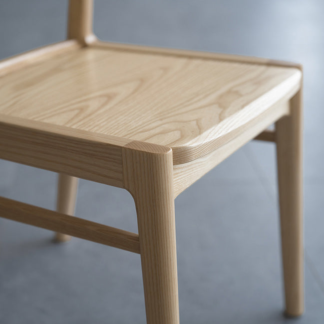 Contemporary Side Chair Wood Open Back Dining Chair for Home