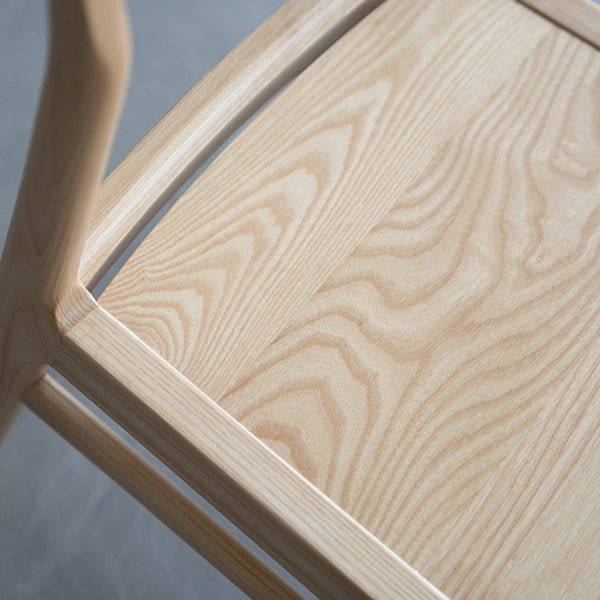 Contemporary Side Chair Wood Open Back Dining Chair for Home