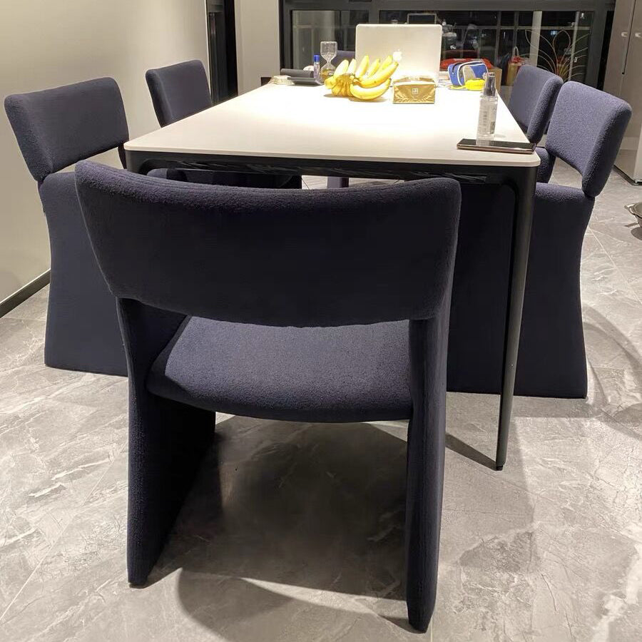 Contemporary Style Arm Chair Wood Open Back Dining Accent Chair for Kitchen