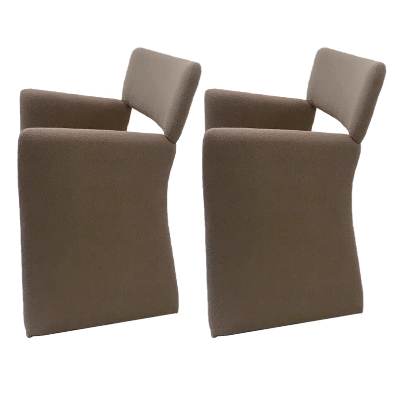 Contemporary Style Arm Chair Wood Open Back Dining Accent Chair for Kitchen