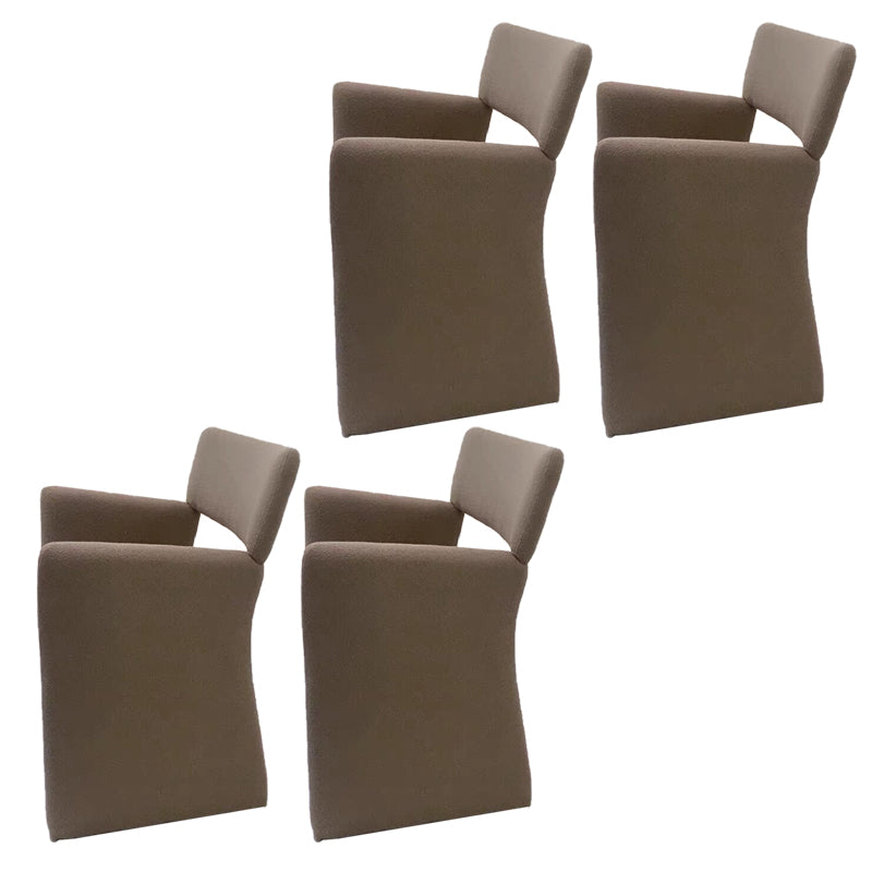 Contemporary Style Arm Chair Wood Open Back Dining Accent Chair for Kitchen