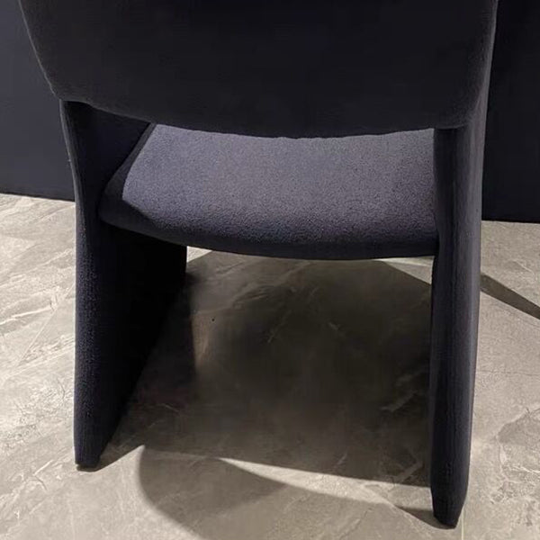 Contemporary Style Arm Chair Wood Open Back Dining Accent Chair for Kitchen