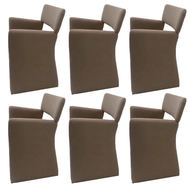 Contemporary Style Arm Chair Wood Open Back Dining Accent Chair for Kitchen
