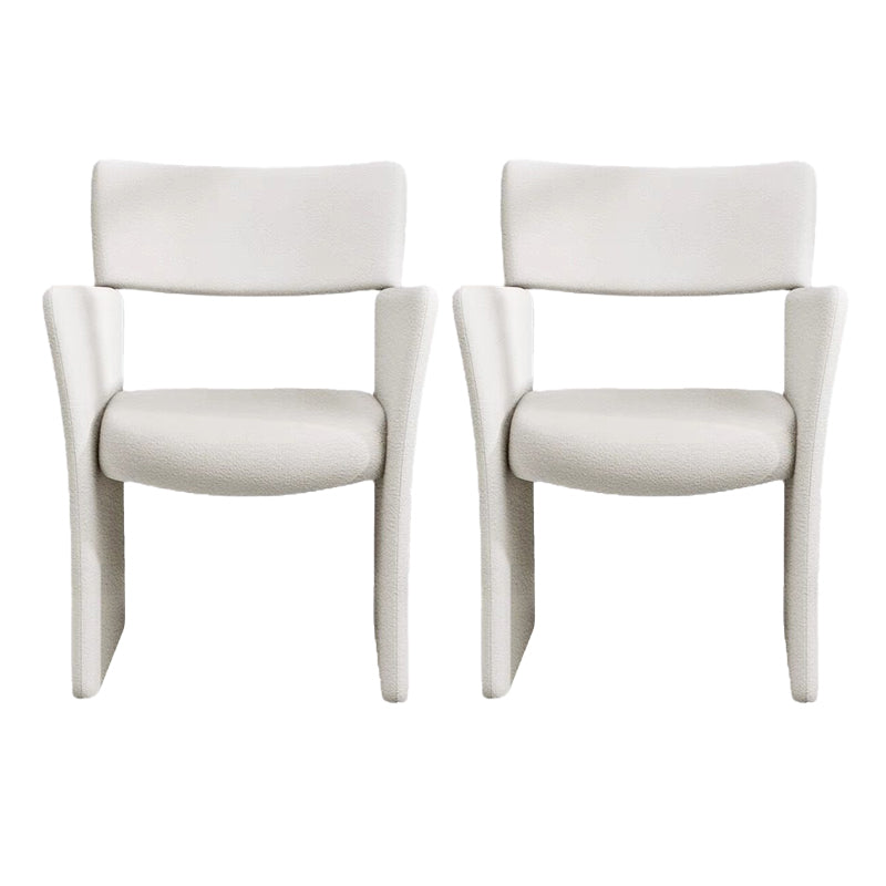 Contemporary Style Arm Chair Wood Open Back Dining Accent Chair for Kitchen