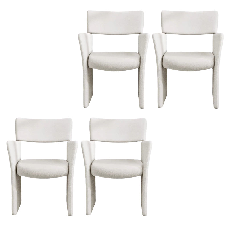 Contemporary Style Arm Chair Wood Open Back Dining Accent Chair for Kitchen