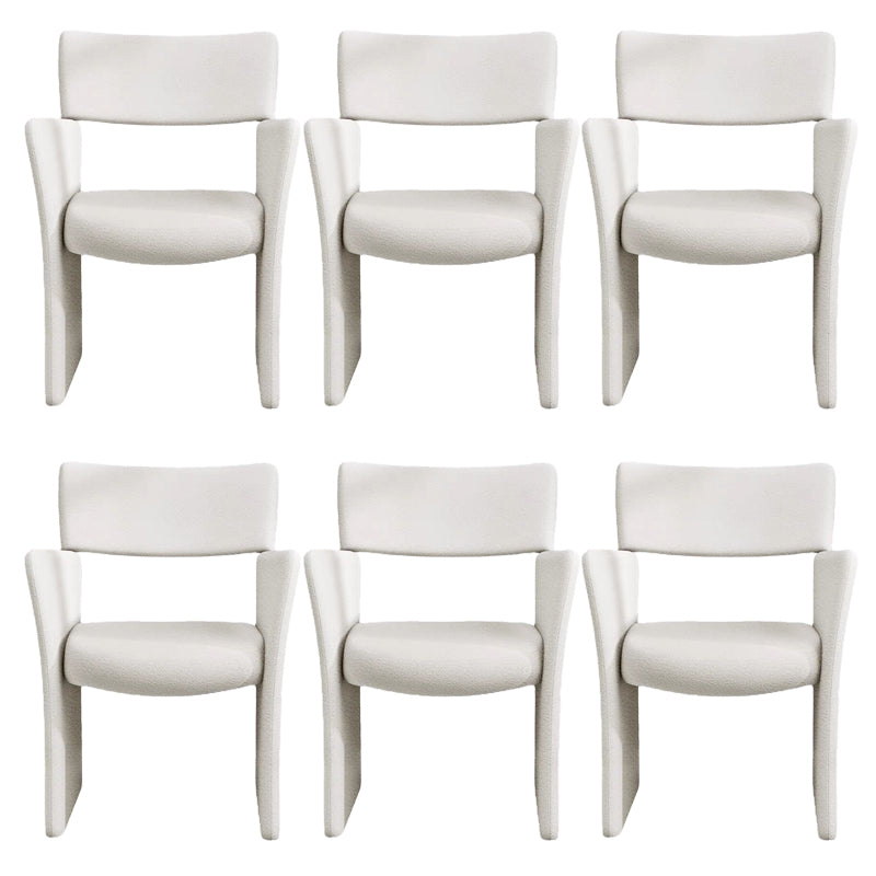 Contemporary Style Arm Chair Wood Open Back Dining Accent Chair for Kitchen