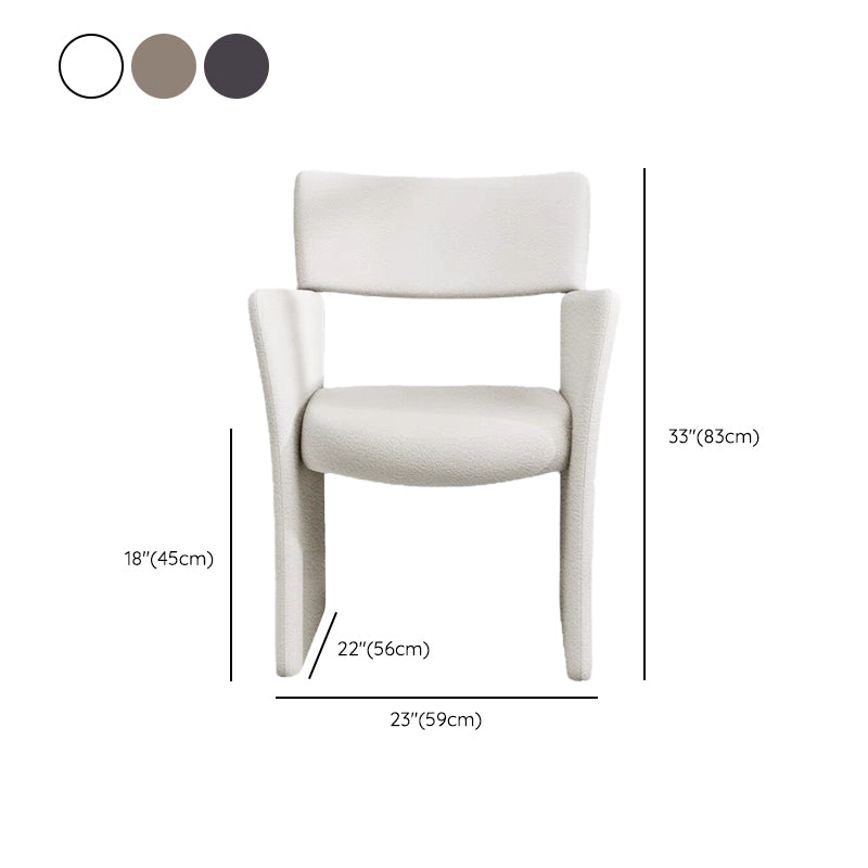 Contemporary Style Arm Chair Wood Open Back Dining Accent Chair for Kitchen