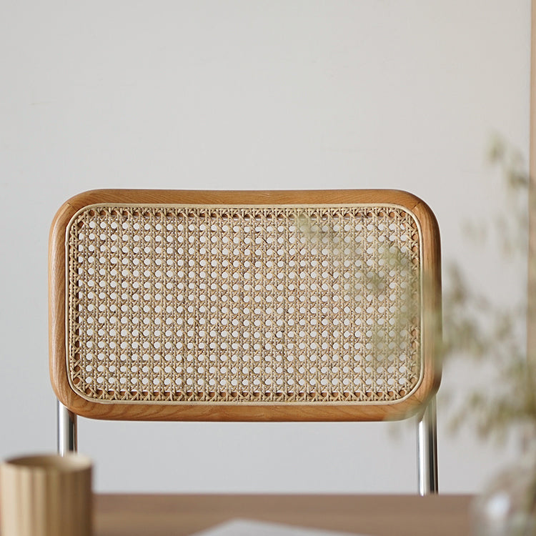 Modern Backrest Cushion Chair with Metal Base for Dining Room