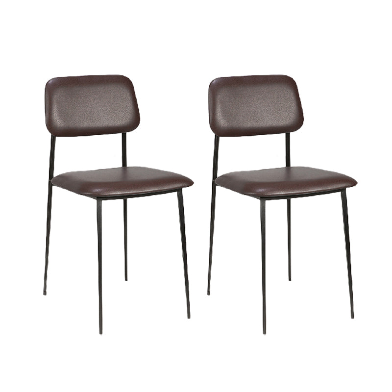 Contemporary Side Chair Metal Open Back Dining Room Chair for Home