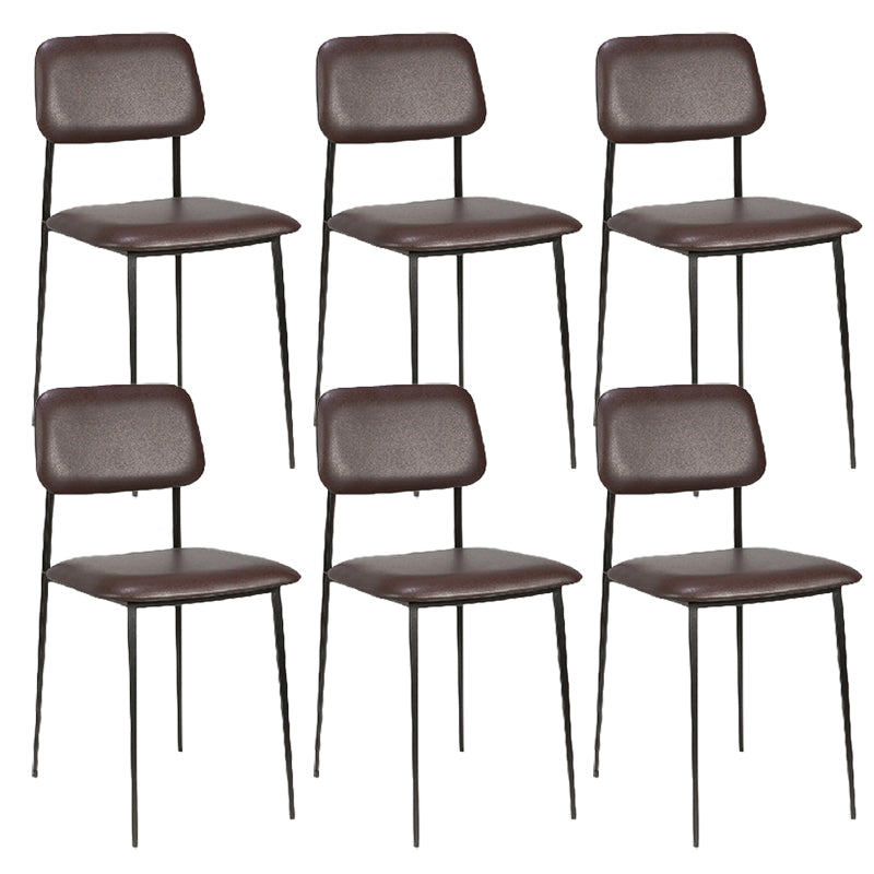 Contemporary Side Chair Metal Open Back Dining Room Chair for Home