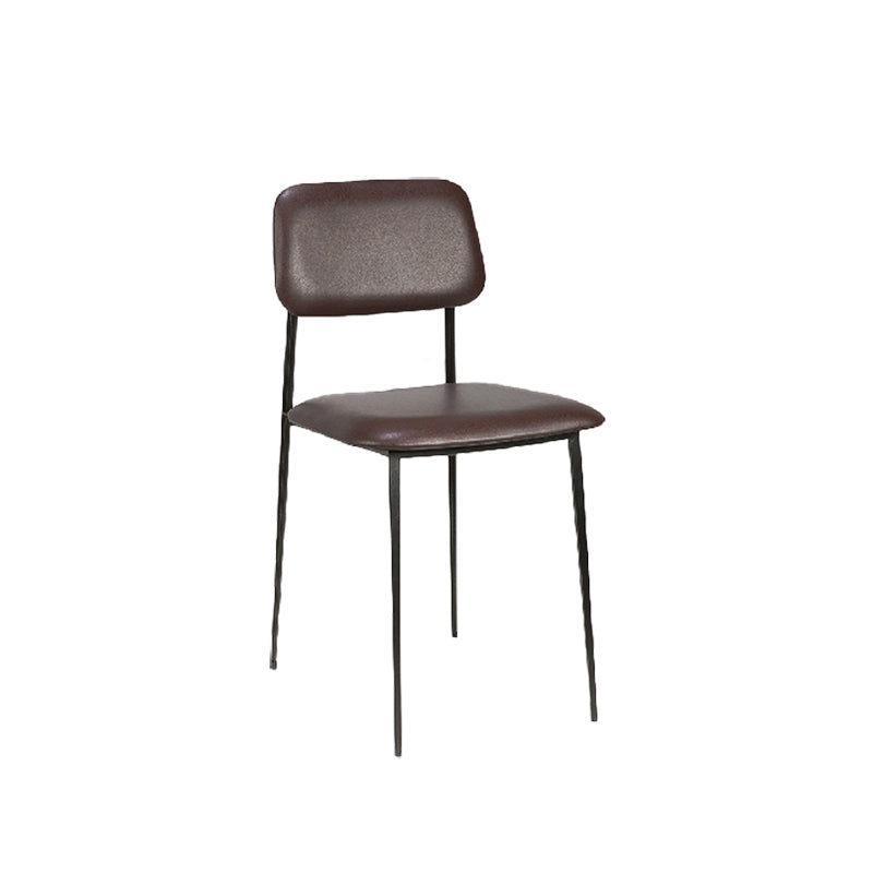 Contemporary Side Chair Metal Open Back Dining Room Chair for Home