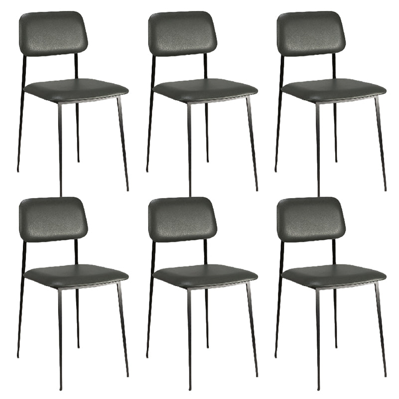 Contemporary Side Chair Metal Open Back Dining Room Chair for Home