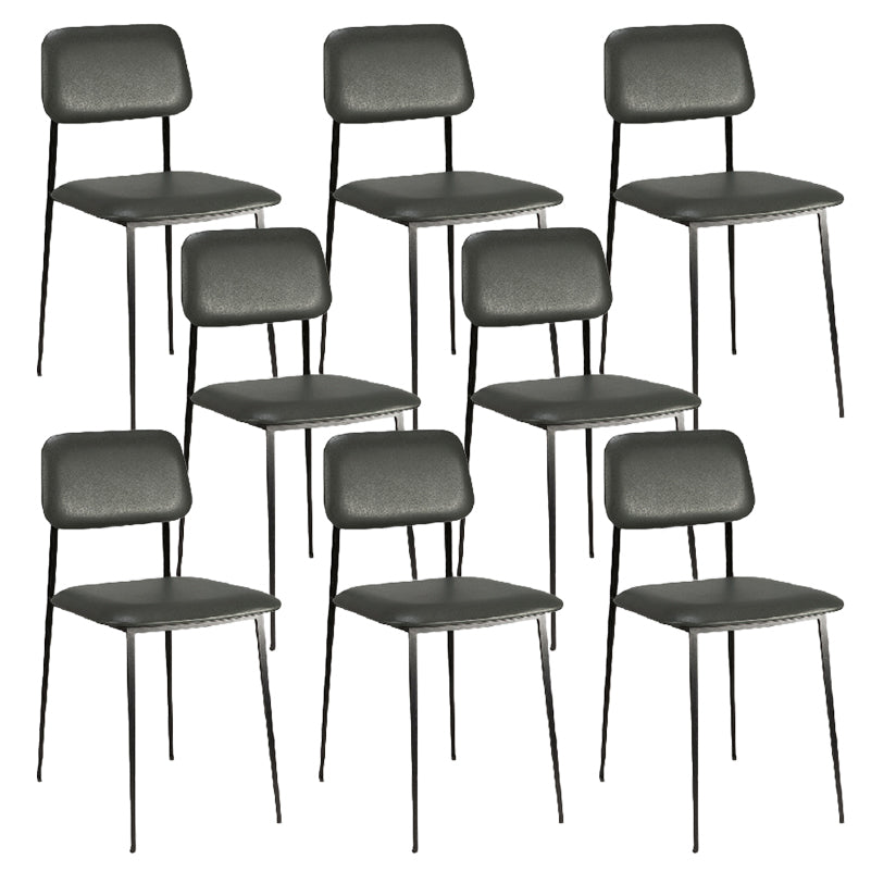 Contemporary Side Chair Metal Open Back Dining Room Chair for Home