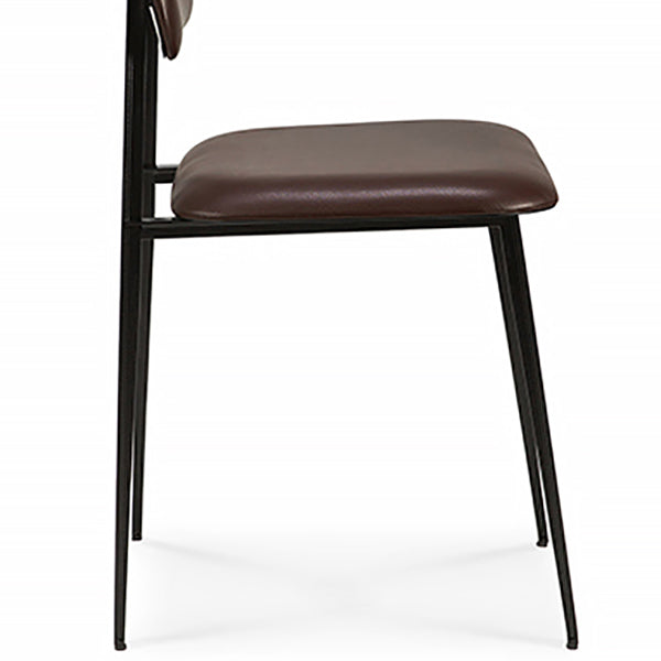 Contemporary Side Chair Metal Open Back Dining Room Chair for Home