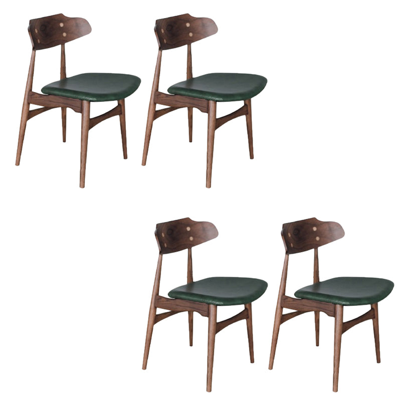 Contemporary Style Side Chair Wood Open Back Dining Room Chair for Home