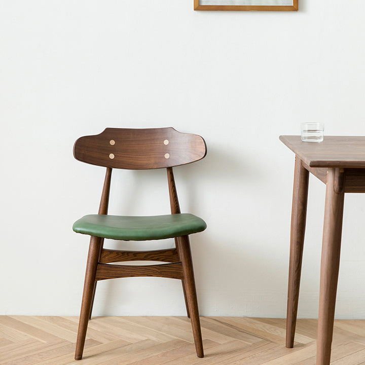 Contemporary Style Side Chair Wood Open Back Dining Room Chair for Home