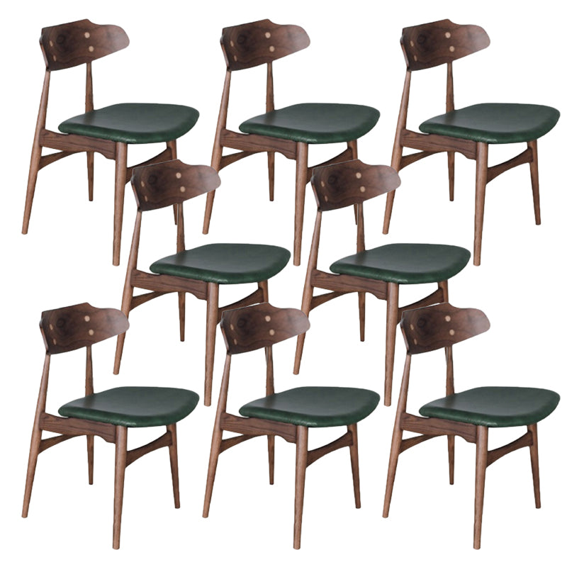 Contemporary Style Side Chair Wood Open Back Dining Room Chair for Home
