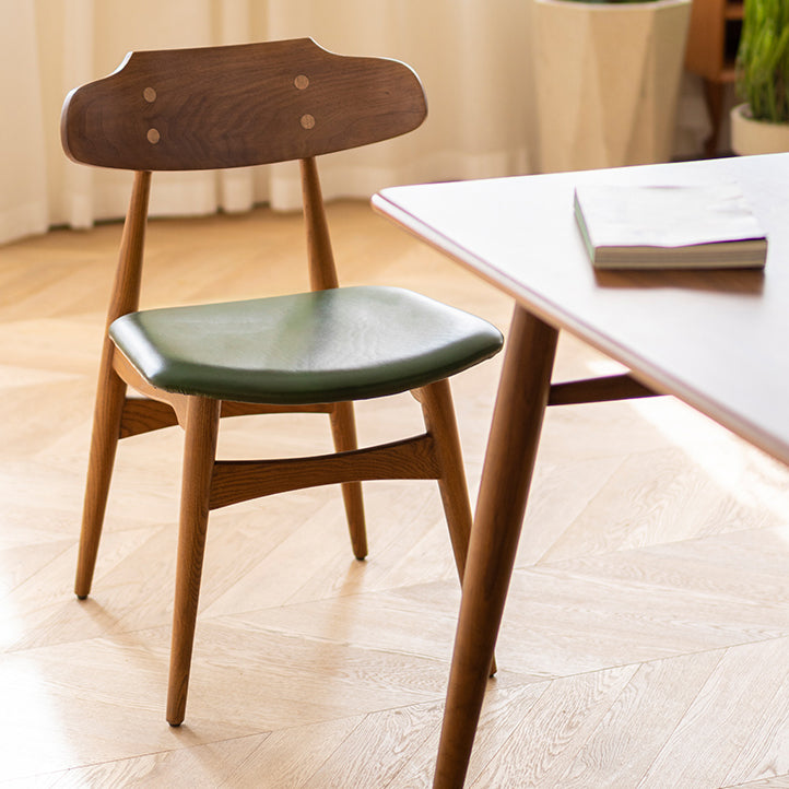 Contemporary Style Side Chair Wood Open Back Dining Room Chair for Home