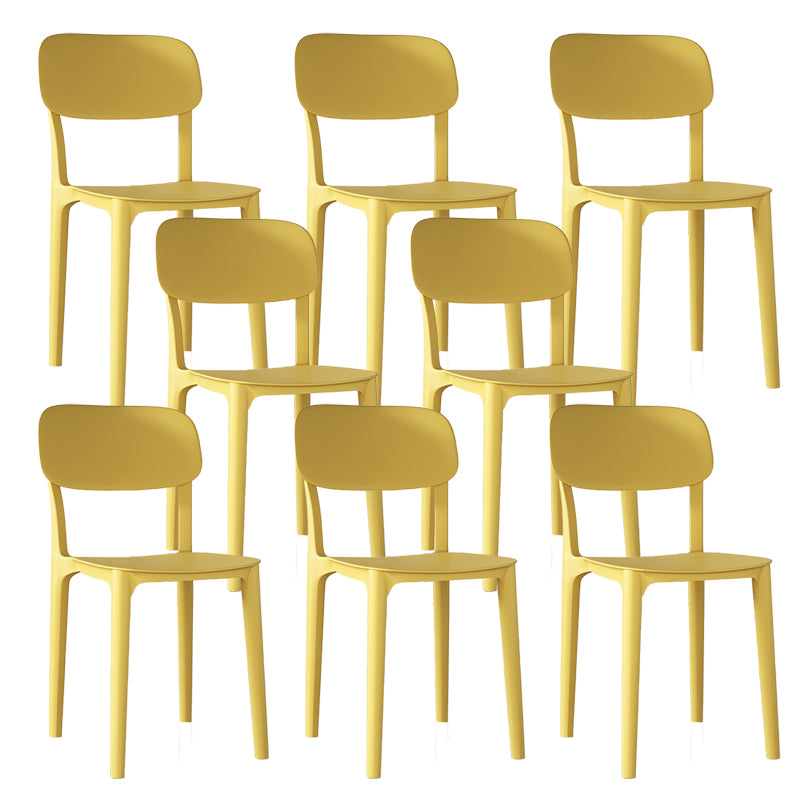 Nordic Backrest Stackable Acrylic Chair with Acrylic Legs for Dining Room