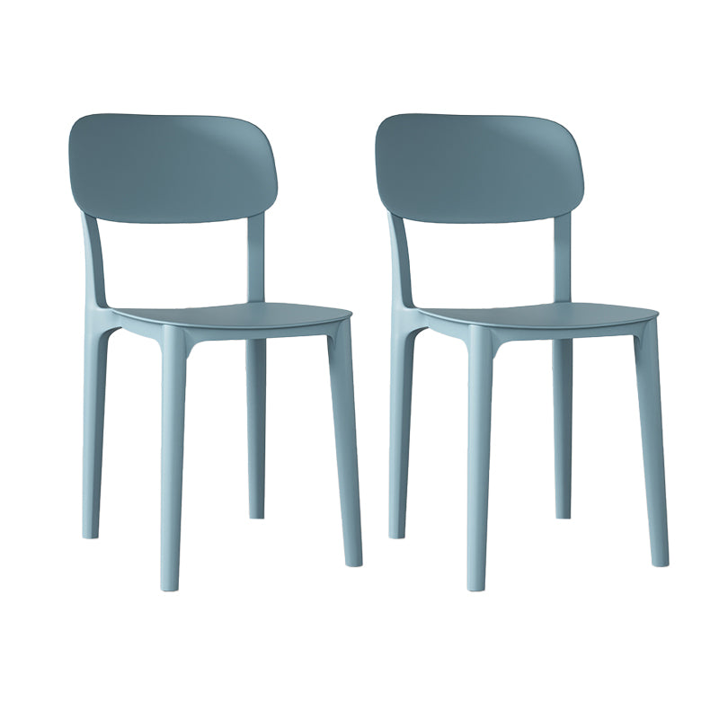 Nordic Backrest Stackable Acrylic Chair with Acrylic Legs for Dining Room