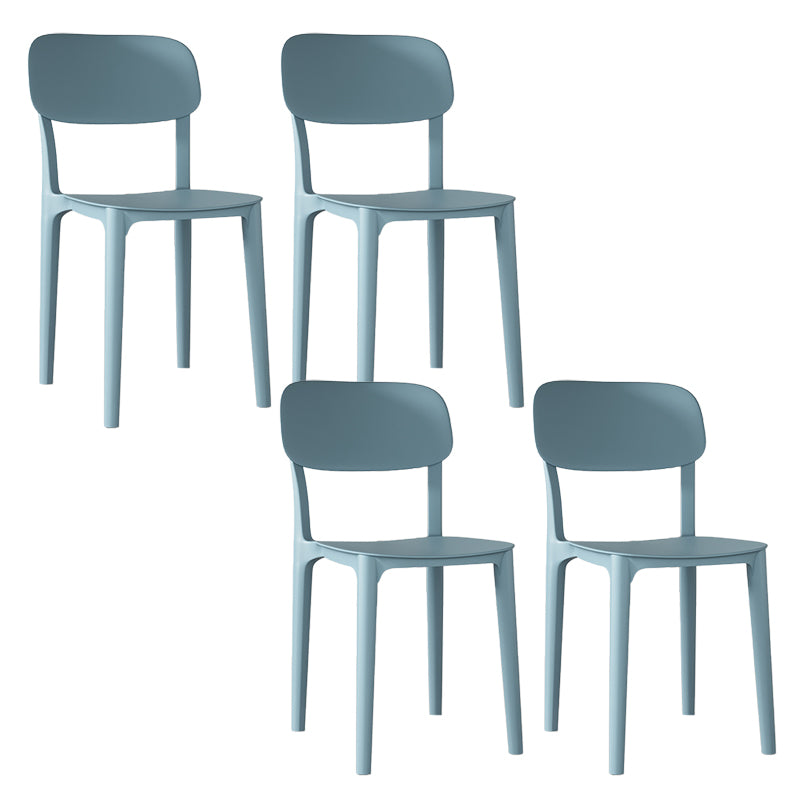 Nordic Backrest Stackable Acrylic Chair with Acrylic Legs for Dining Room