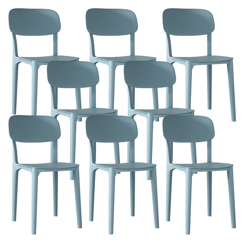 Nordic Backrest Stackable Acrylic Chair with Acrylic Legs for Dining Room