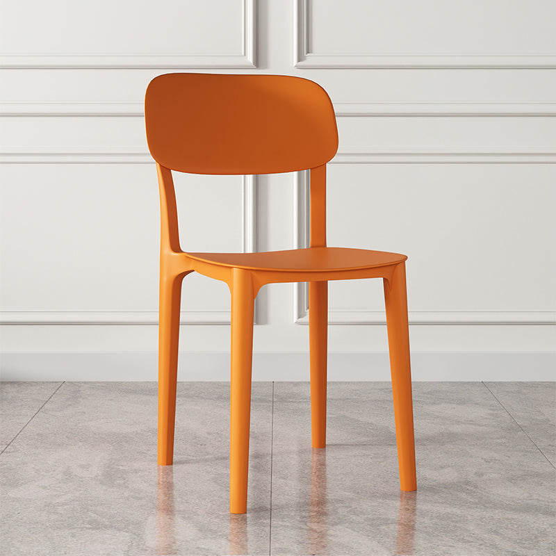Nordic Backrest Stackable Acrylic Chair with Acrylic Legs for Dining Room