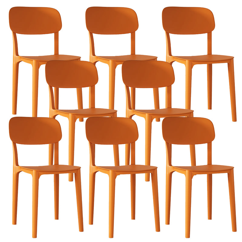 Nordic Backrest Stackable Acrylic Chair with Acrylic Legs for Dining Room