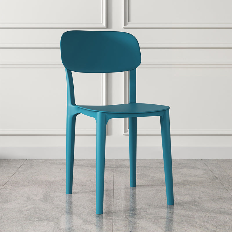 Nordic Backrest Stackable Acrylic Chair with Acrylic Legs for Dining Room