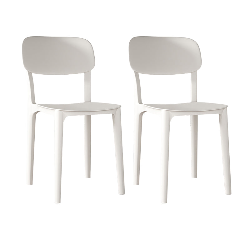 Nordic Backrest Stackable Acrylic Chair with Acrylic Legs for Dining Room