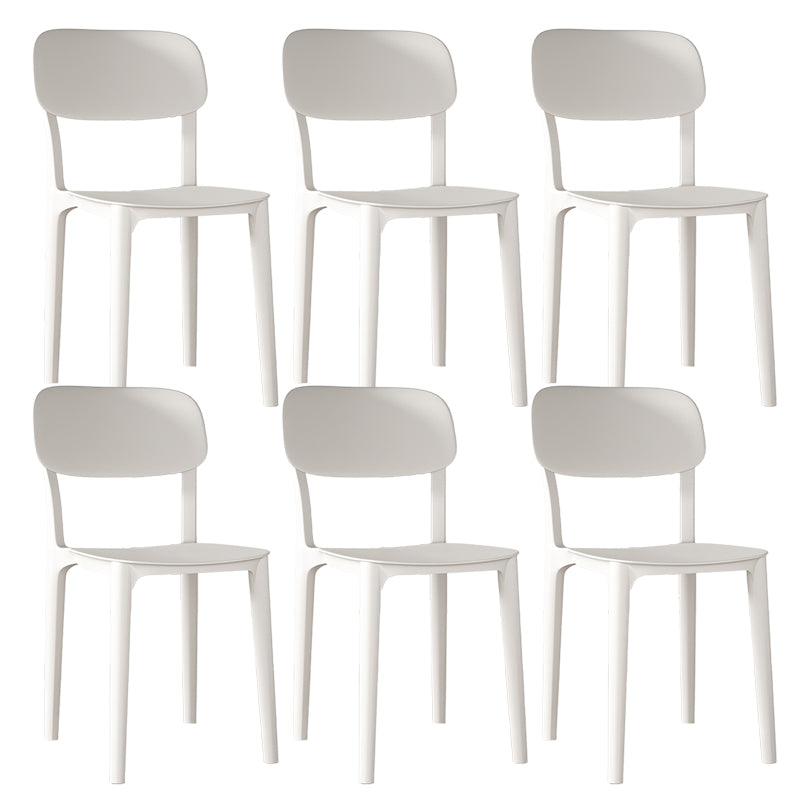 Nordic Backrest Stackable Acrylic Chair with Acrylic Legs for Dining Room