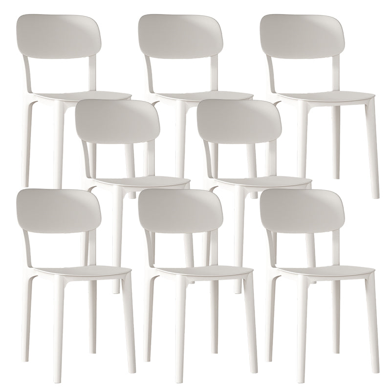Nordic Backrest Stackable Acrylic Chair with Acrylic Legs for Dining Room