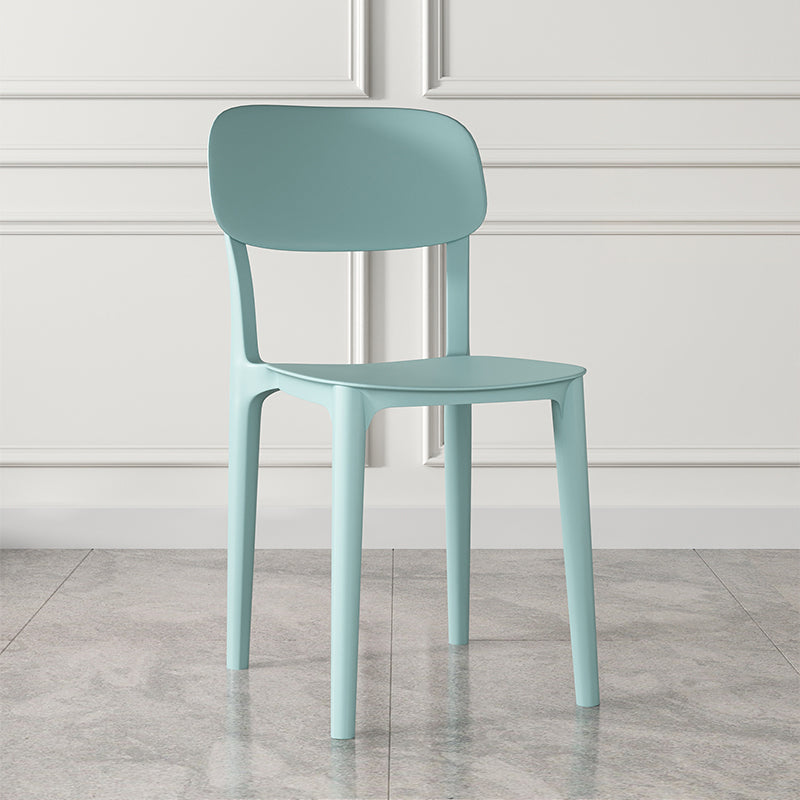 Nordic Backrest Stackable Acrylic Chair with Acrylic Legs for Dining Room