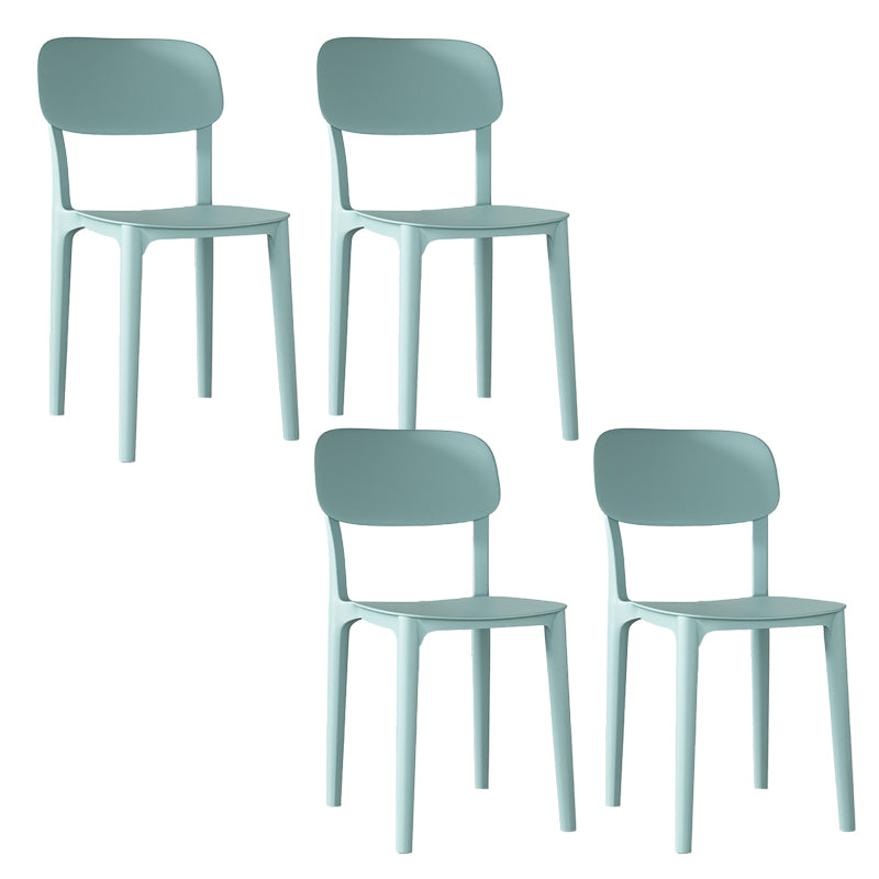 Nordic Backrest Stackable Acrylic Chair with Acrylic Legs for Dining Room