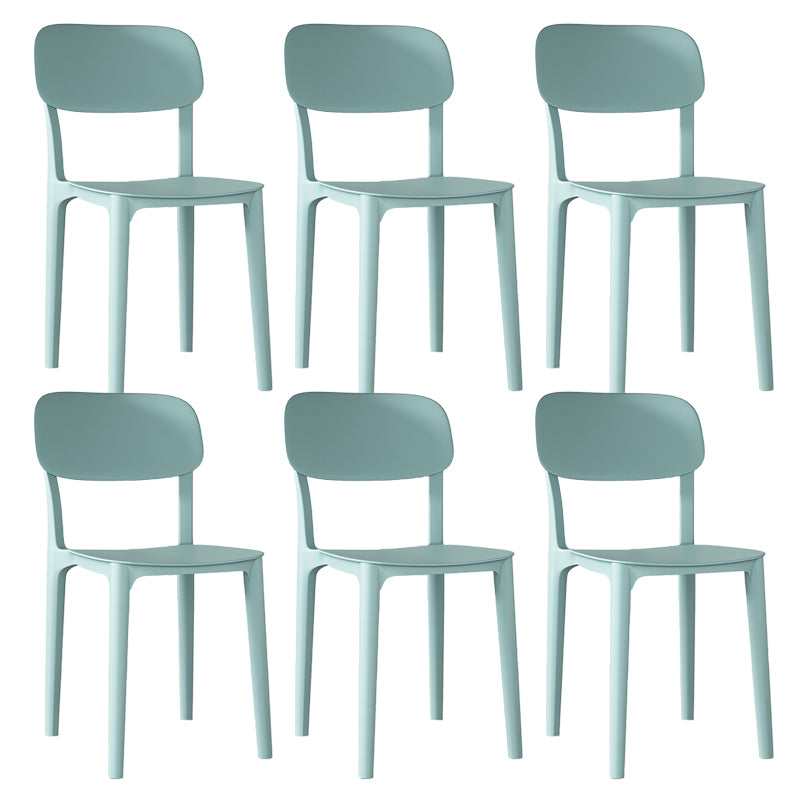 Nordic Backrest Stackable Acrylic Chair with Acrylic Legs for Dining Room