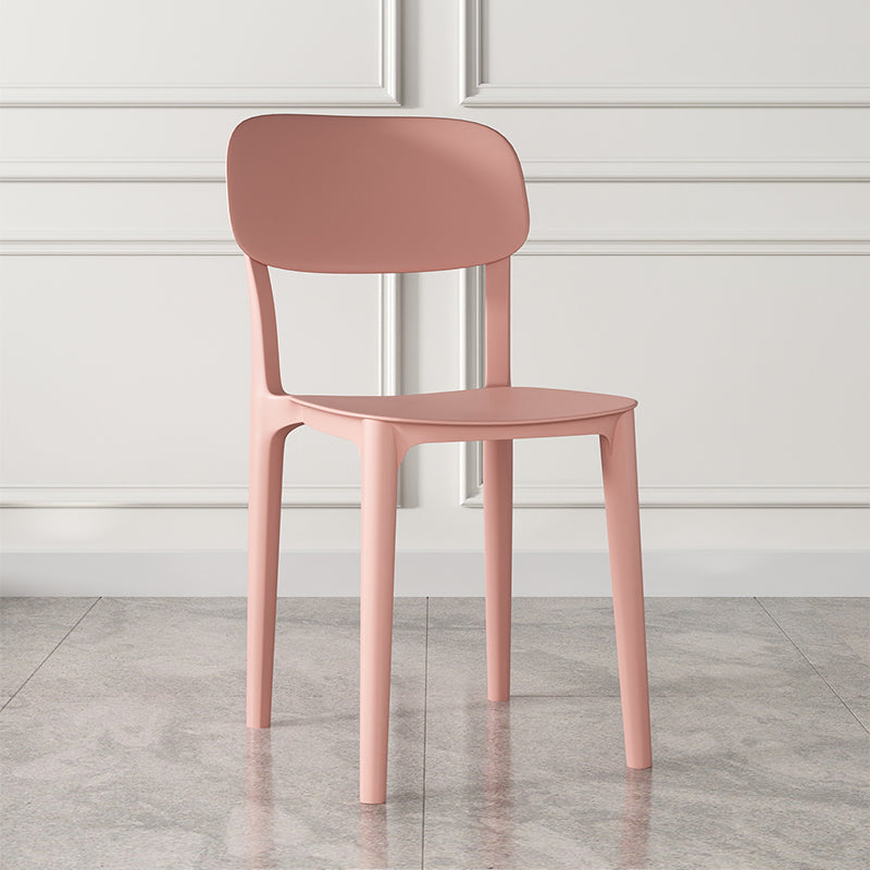 Nordic Backrest Stackable Acrylic Chair with Acrylic Legs for Dining Room