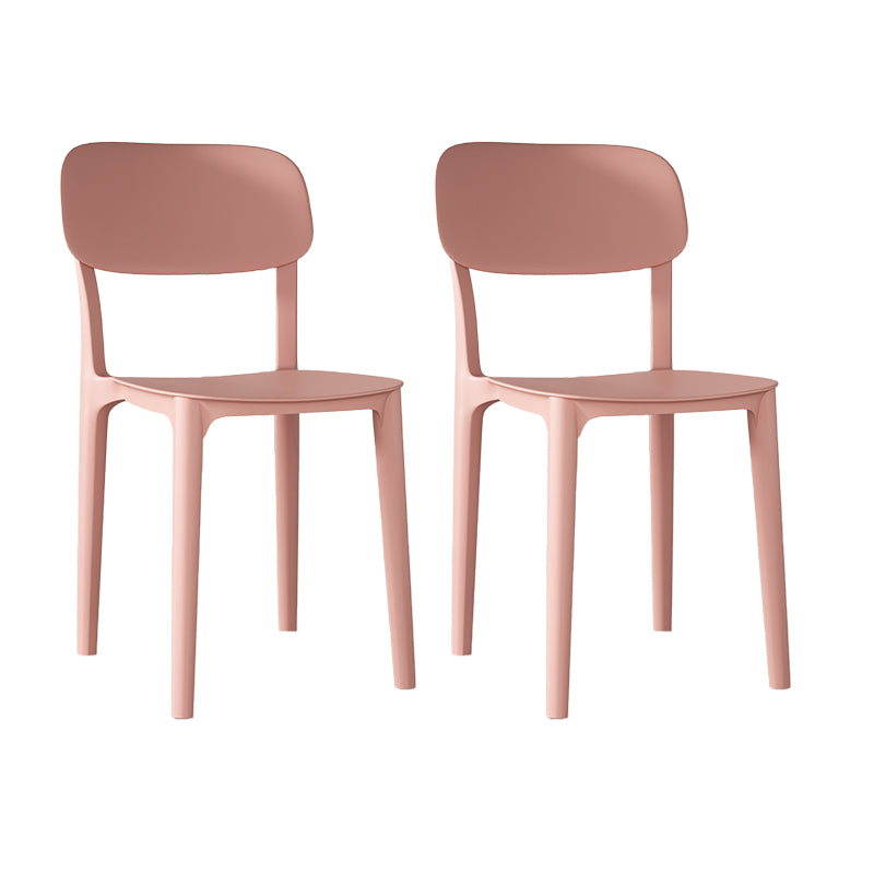 Nordic Backrest Stackable Acrylic Chair with Acrylic Legs for Dining Room