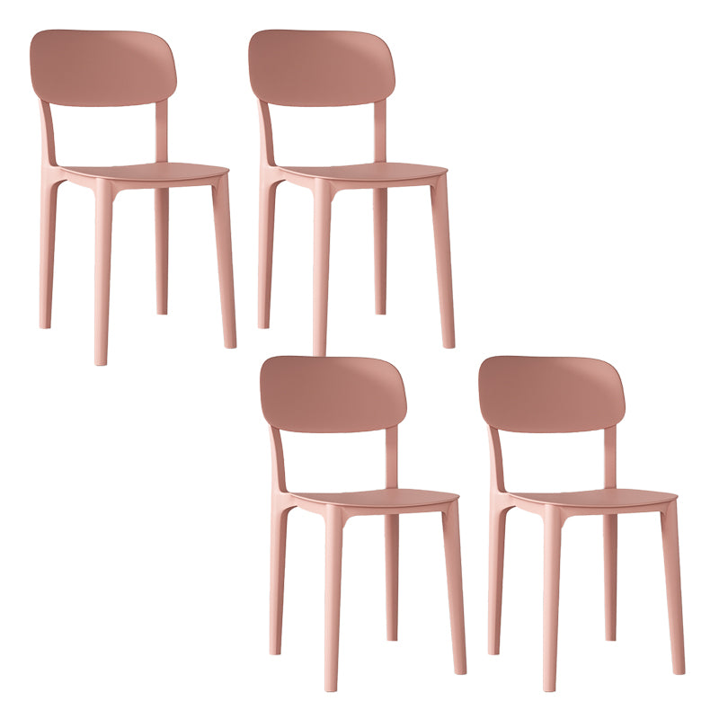 Nordic Backrest Stackable Acrylic Chair with Acrylic Legs for Dining Room