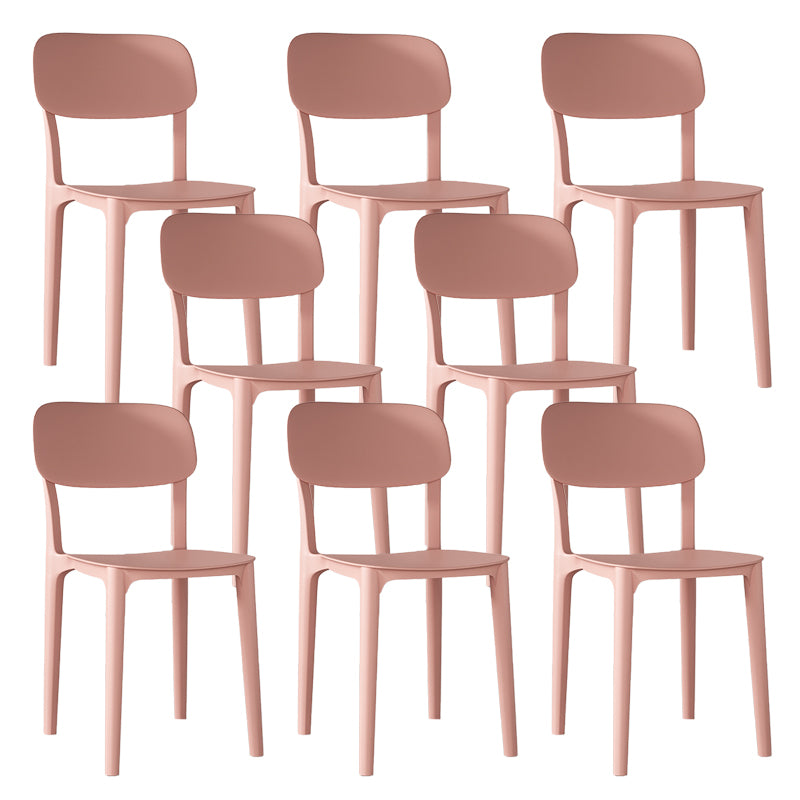 Nordic Backrest Stackable Acrylic Chair with Acrylic Legs for Dining Room