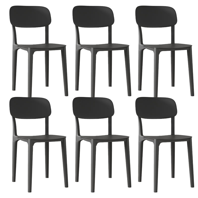 Nordic Backrest Stackable Acrylic Chair with Acrylic Legs for Dining Room