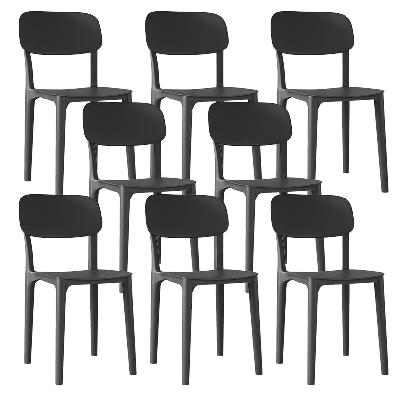 Nordic Backrest Stackable Acrylic Chair with Acrylic Legs for Dining Room