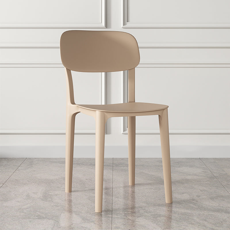 Nordic Backrest Stackable Acrylic Chair with Acrylic Legs for Dining Room