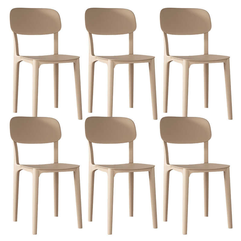 Nordic Backrest Stackable Acrylic Chair with Acrylic Legs for Dining Room