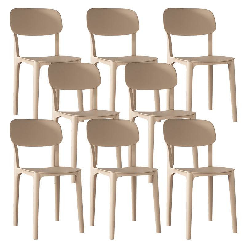 Nordic Backrest Stackable Acrylic Chair with Acrylic Legs for Dining Room
