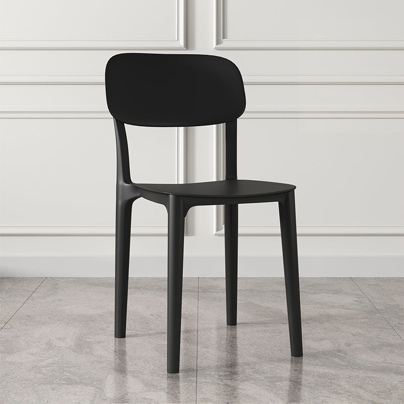 Nordic Backrest Stackable Acrylic Chair with Acrylic Legs for Dining Room